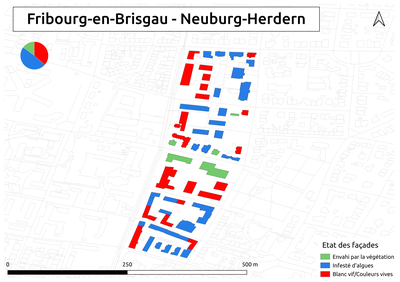 Biozidkarte Freiburg Fassadenzustand FR Neuburg Herdern
